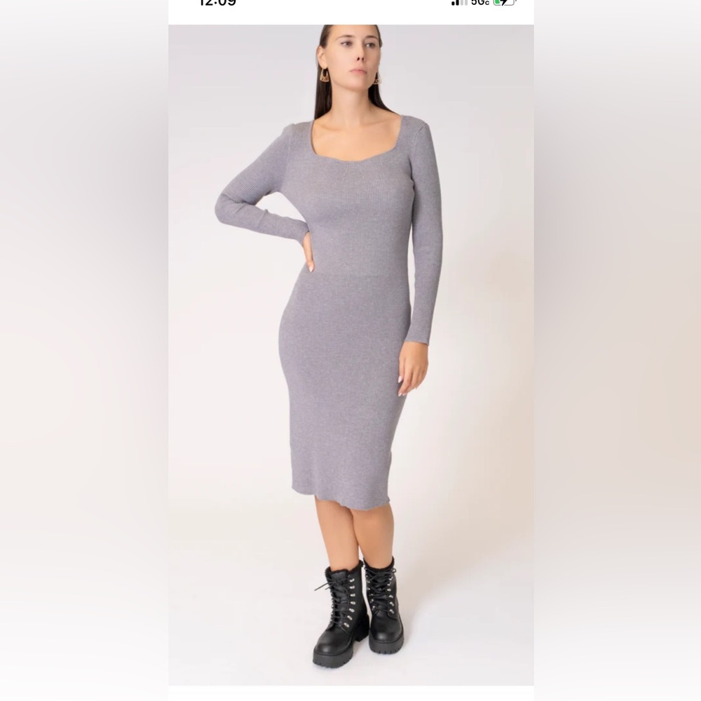 Area Stars Sweetheart Sweater Dress in Gray NWT size S